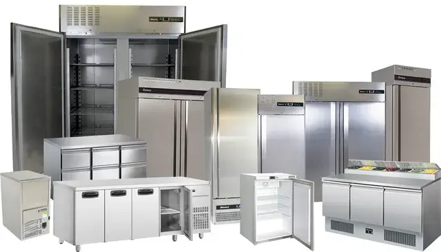 Technician servicing a commercial walk-in cold room